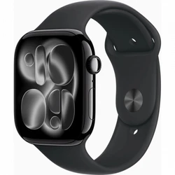 Apple Watch Series 11 46mm Jet Black Aluminium Case With Black Sport Band M/L MEUX4X/A Смарт-часы
