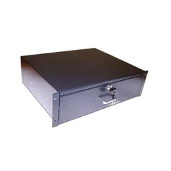 Аксессуар для серверного шкафа LANMASTER Ящик выдвижной 19", с замком, 1U, черный TWT-CB-DRW-1U