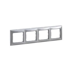 Legrand Рамка 4п гор Алюминий Valena 770154