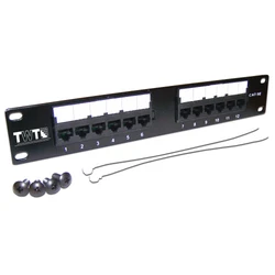 Патч-панель LANMASTER TWT-PP12UTP-10 (12 портов, UTP, Cat. 5e)