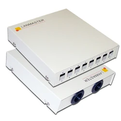 Оптический кросс LANMASTER Кросс оптический настенный, металлический, на 8 SC адаптеров LAN-FOBM-WM-8SC