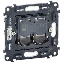 Аксессуар для кабельных сетей Legrand Розетка 2х RJ45 Cat6 UTP 753043