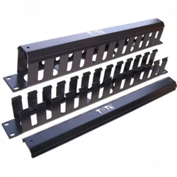 Аксессуар для серверного шкафа LANMASTER Кабельный органайзер 19" c крышкой, 2U (TWT-ORG/CV-2U)