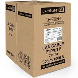 Кабель витая пара ExeGate Кабель UTP 4 пары кат.5e бухта 305м EX256748RUS