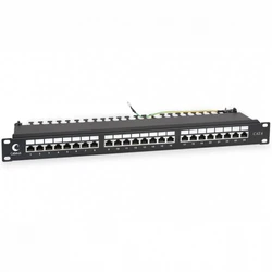 Патч-панель Cabeus PL-24-Cat.6-SH-Dual IDC Патч-панель 19" (1U), 24 порта, UTP, Cat. 6