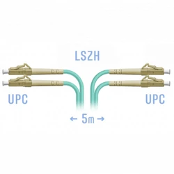 Оптический патч-корд SNR Патчкорд оптический LC/UPC MM Duplex 5 метров SNR-PC-LC/UPC-MM-DPX-5m