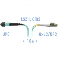 Оптический патч-корд SNR SNR-PC-MPO/UPC-8LC/UPC-DPX-MM-10m
