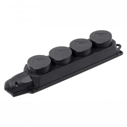 Аксессуар для кабельных сетей IEK Блок силовая (4 розетки) IEK Омега PKR64-016-2-K02