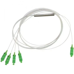 Аксессуар для оптических сетей GSL Сплиттер PLC 1x4 steel tube 0,9mm 1,5m G657 SC/APC PLC-1x4-steel-tube-0.9mm-1,5m-G657-SC/APC