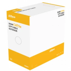 Кабель витая пара Dahua Кабель сетевой, Dahua, DH-PFM920-5EU, Cat.5e, UTP, 4x2x1/0.5мм, PE, 305 м/б для прокладке снаружи помещений