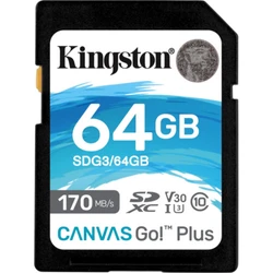 Флеш (Flash) карты Kingston SDXC Canvas Go! Plus SDG3/64GB 64 ГБ