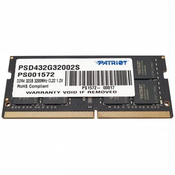 ОЗУ Patriot Signature PSD432G32002S SO-DIMM, DDR4, 32 Гб, 3200 МГц