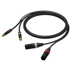Кабель интерфейсный PROCAB PRA701/1.5 RCA x2 - XLR x2