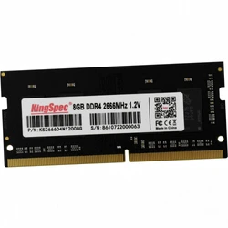 ОЗУ KingSpec 8 ГБ KS2666D4N12008G SO-DIMM, DDR4, 8 Гб, 2666 МГц