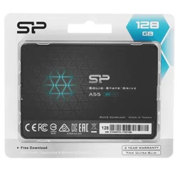 Внутренний накопитель Silicon Power Ace A55 SP128GBSS3A55S25 SSD (твердотельные), 128 ГБ, 2.5 дюйма, SATA