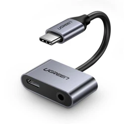 Кабель интерфейсный UGREEN CM193 Type C Male To 3.5mm Audio+ Type C 50596 USB Type C - USB Type C