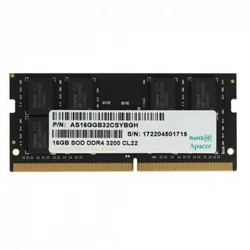 ОЗУ Apacer DDR4 16GB 3200MHz SO-DIMM AS16GGB32CSYBGH SO-DIMM, DDR4, 16 Гб, 3200 МГц
