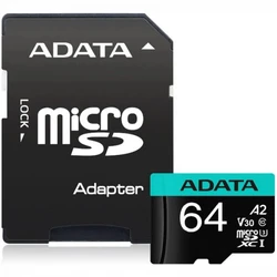 Флеш (Flash) карты ADATA Premier Pro microSDXC 64 ГБ AUSDX64GUI3V30SA2-RA1 64 ГБ