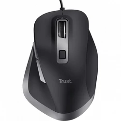 Мышь Trust Fyda черный 24728 Бюджетные, Проводная