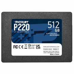 Внутренний накопитель Patriot P220 P220S512G25 SSD (твердотельные), 512 ГБ, 2.5 дюйма, SATA