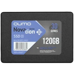 Внутренний жесткий диск Qumo Novation 3D OEM [Q3DT-120GSCY] (SSD (твердотельные), 120 ГБ, 2.5 дюйма, SATA)