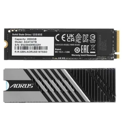 Внутренний накопитель Gigabyte AG4732TB AORUS SSD (твердотельные), 2 ТБ, M.2, PCIe