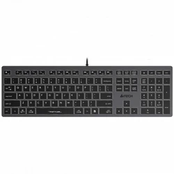 Клавиатура A4Tech Fstyler FX60H (GREY) (WHITE BACKLIT) Проводная, USB