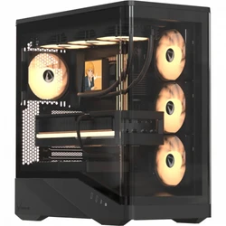 Корпус Formula Crystal U9 PA Black Игровые, Mid-Tower