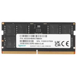 ОЗУ Apacer FS.32G2A.PTH SO-DIMM, DDR5, 32 Гб, 4800 МГц