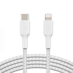 Кабель интерфейсный Belkin BOOST CHARGE™ Lightning to USB-C Cable_Braided CAA004bt2MWH USB Type C - Lightning (8pin)