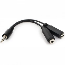 Кабель интерфейсный Cablexpert CCA-415-0.1M (MINI JACK 3.5 (input) - MINI JACK 3.5 (output) x2)