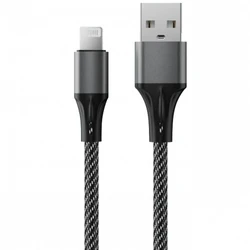 Кабель интерфейсный Accesstyle AL24-F100LED Black-Gray USB Type A - Lightning (8pin)