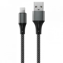 Кабель интерфейсный Accesstyle AM24-F100M Black AL24-F100M Black-Gray USB Type C - Lightning (8pin)