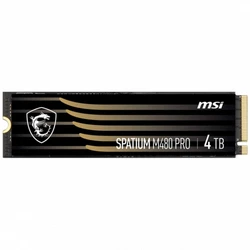 Внутренний накопитель MSI SPATIUM M480 PRO PCIe 4.0 NVMe M.2 4TB SSD (твердотельные), 4 ТБ, M.2