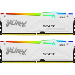 ОЗУ Kingston Fury Beast RGB White KF556C36BWEAK2-32 DIMM, DDR5, 32 Гб, 5600 МГц
