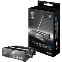 Внутренний накопитель MSI SPATIUM M570 PRO PCIe 5.0 NVMe M.2 2TB FROZR SSD (твердотельные), 2 ТБ, M.2, PCIe