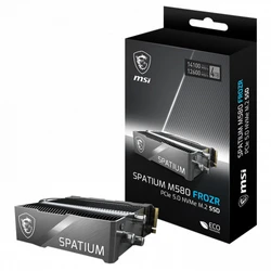 Внутренний накопитель MSI SPATIUM M580 PCIe 5.0 NVMe M.2 4TB FROZR SSD (твердотельные), 4 ТБ, M.2, PCIe