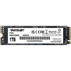 Жесткий диск Patriot P320 P320P1TBM28 SSD (твердотельные), 1 ТБ, M.2, PCIe
