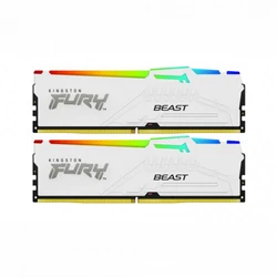ОЗУ Kingston Fury Beast White RGB KF560C36BWE2AK2-32 DIMM, DDR5, 32 Гб (2 х 16 Гб), 6000 МГц