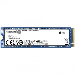 Внутренний жесткий диск Kingston NV3 SNV3S/4000G (SSD (твердотельные), 4 ТБ, M.2, PCIe)