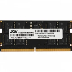 ОЗУ AGI AGI560016SD238-ST SO-DIMM, DDR5, 16 Гб, 5600 МГц