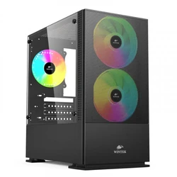 Корпус Wintek Shadow 701-B TG Black SHADOW 701-B TG Игровые, Mini-Tower
