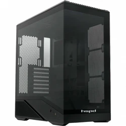 Корпус HSPD F711-TGBK Black Игровые, Mid-Tower