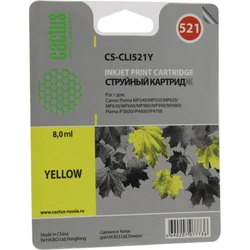 Струйный картридж Cactus CS-CLI521Y желтый