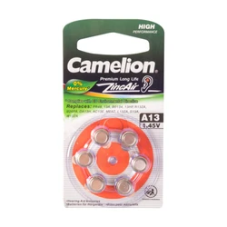 Батарейка CAMELION Zinc Air A13-BP6 - 6штук (Блистер)