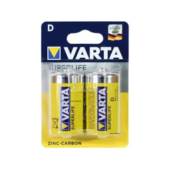 Батарейка VARTA Superlife Mono 1.5V - R20P/D (2 шт) в пленке R20P Superlife
