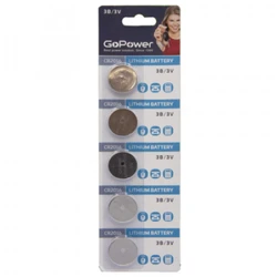 Батарейка GoPower CR2016 BL5 Lithium 3V 00-00015605