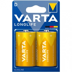 Батарейка VARTA LR20 Longlife, D, 1.5 V, 2 шт., в блистере LR20/ D