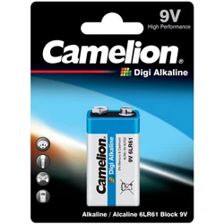Батарейка CAMELION Digi Alkaline 6F22 9V 600 mAh 1 шт 6LR61-BP1DG