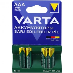 Батарейка VARTA AAA Ready2Use HR03 800mAh/1.2V  комплект - 4 штуки 56703-4